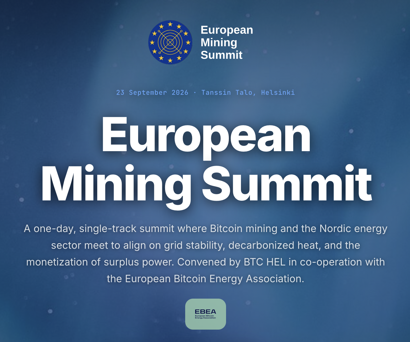 The European Mining Summit event artwork